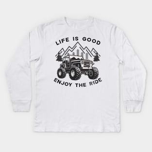 Jeep Life is good enjoy the ride Kids Long Sleeve T-Shirt